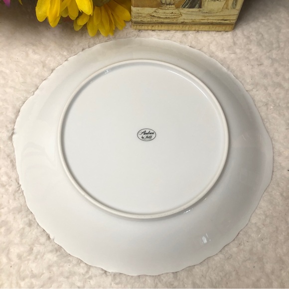 Vintage “Andrea” Floral Chintz w/Gold Trim By Sadek 3pc Party Server - Picture 5 of 16